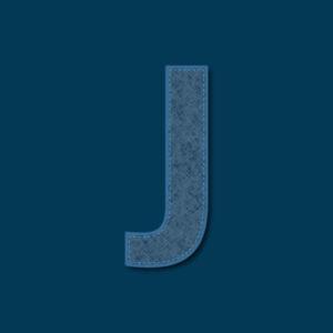 Letter J Denim Texture Design