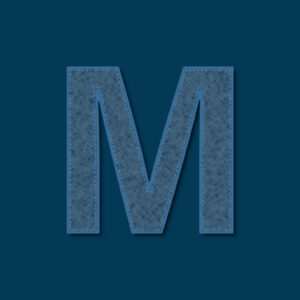 Letter M Denim Texture Design
