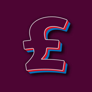 Pound Symbol Tricolor Design With White Edges