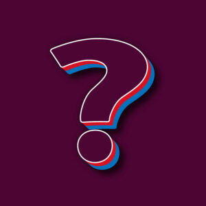 Question Symbol Tricolor Design With White Edges