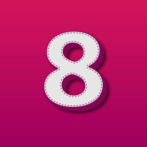 3D Number Eight Stitched Design