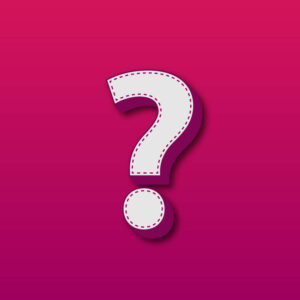 3D Question Symbol Stitched Design