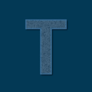 Letter T Denim Texture Design