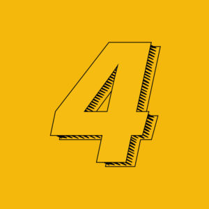 Number Four Brush Design