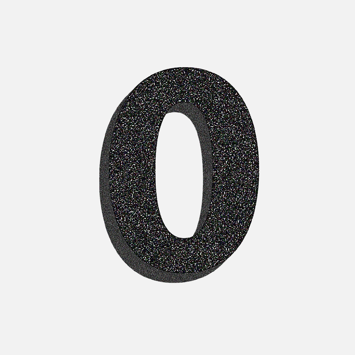 Number Zero Stone Design