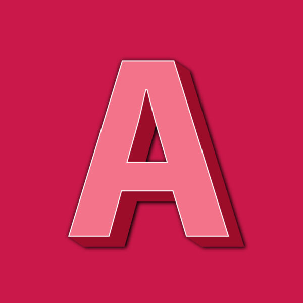 3D Red Letter A Design