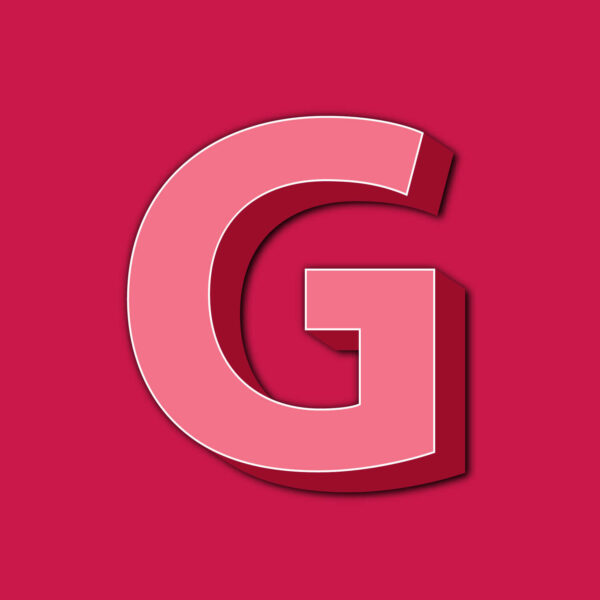 3D Red Letter G Design