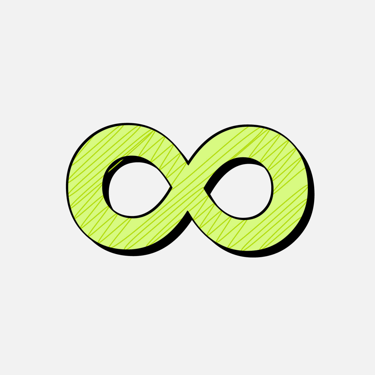 Infinity Symbol With Green Line Design