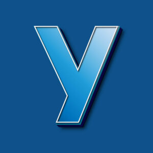 3D Blue Letter Y Design