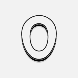 White Letter O With Black Border