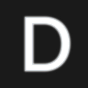 Letter D White Neon Design