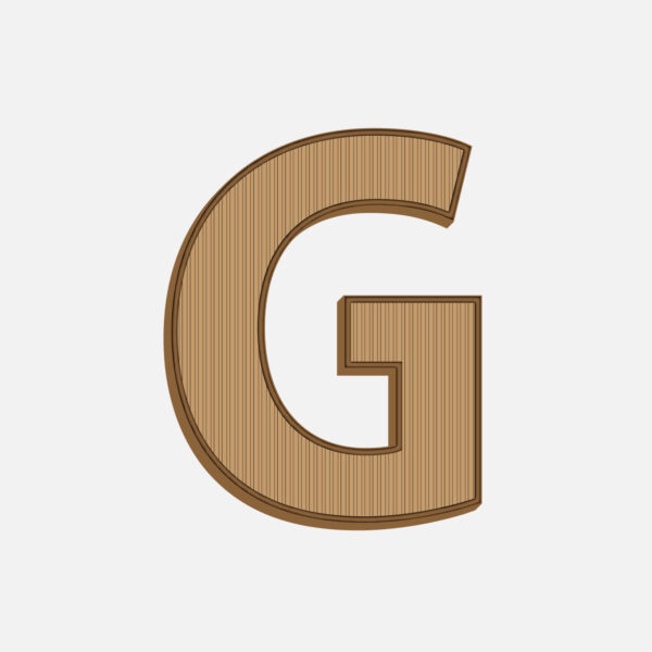 Letter G Wooden Texture Design