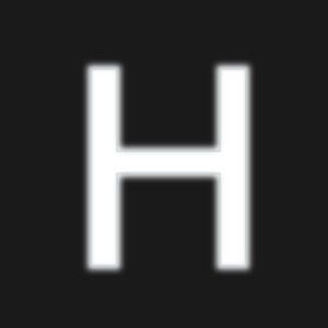 Letter H White Neon Design