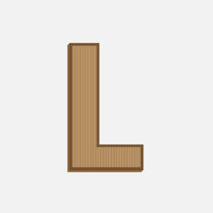 Letter L Wooden Texture Design