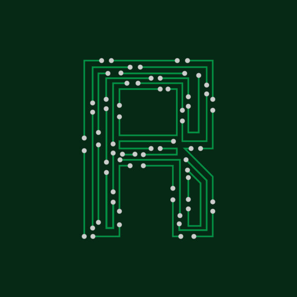 Letter R Circuit Board Design