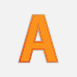 Orange Letter A Design