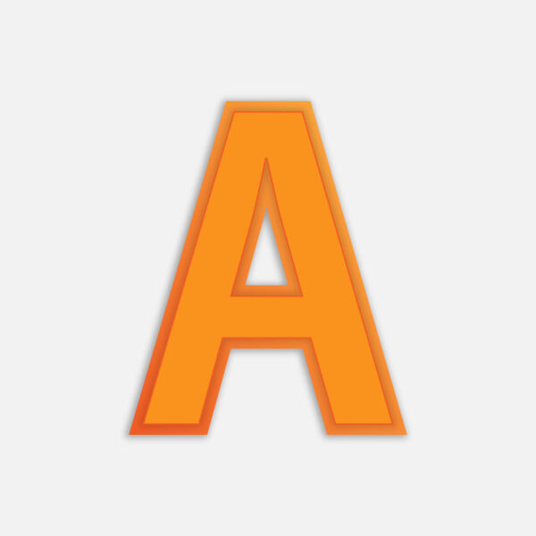 Orange Letter A Design
