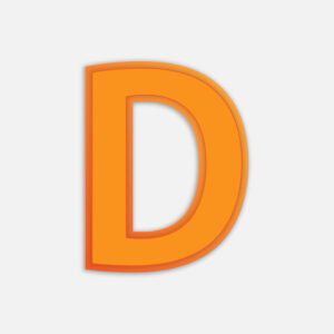 Orange Letter D Design
