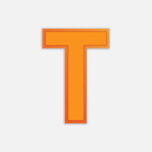 Orange Letter T Design