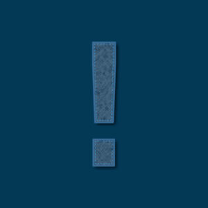 Exclamation Symbol Denim Texture Design