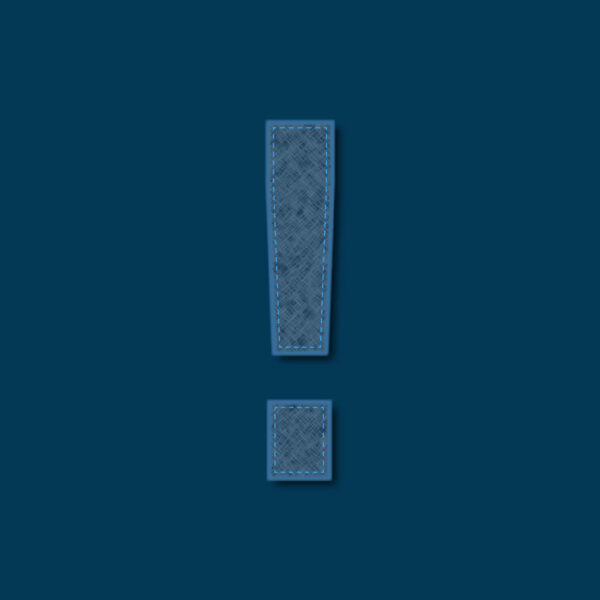 Exclamation Symbol Denim Texture Design
