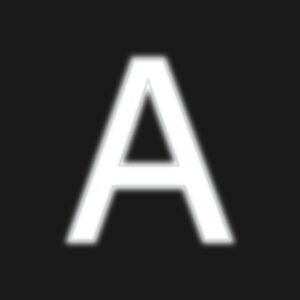 Letter A White Neon Design