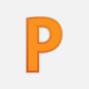 Orange Letter P Design